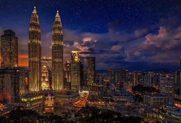City scape of skyscrapers in Kuala Lumpur